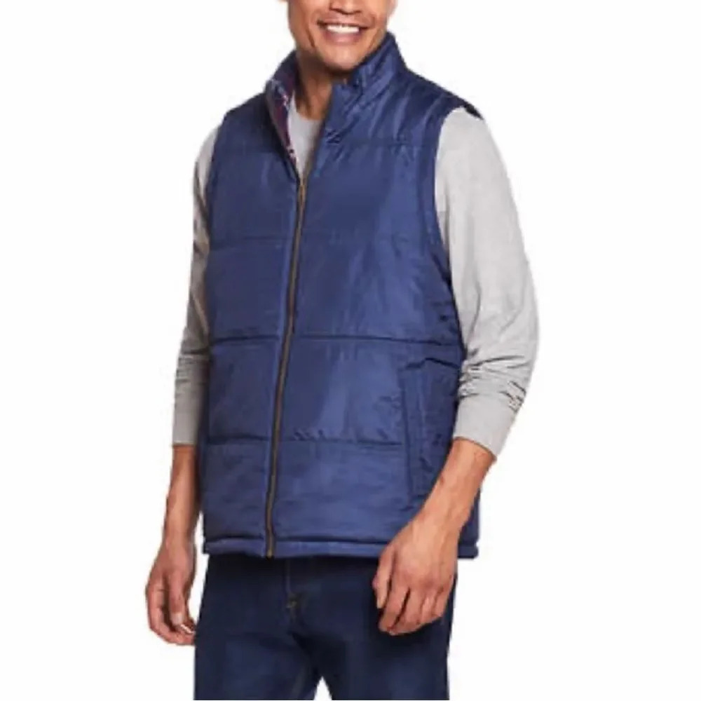 Weatherproof Vintage Men’s Flannel Lined Puffer Vest Medium